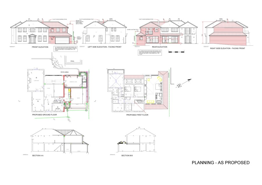 Robson Associates Architectural and Structural Design Practice Located in Windsor Berkshire - planning as proposed