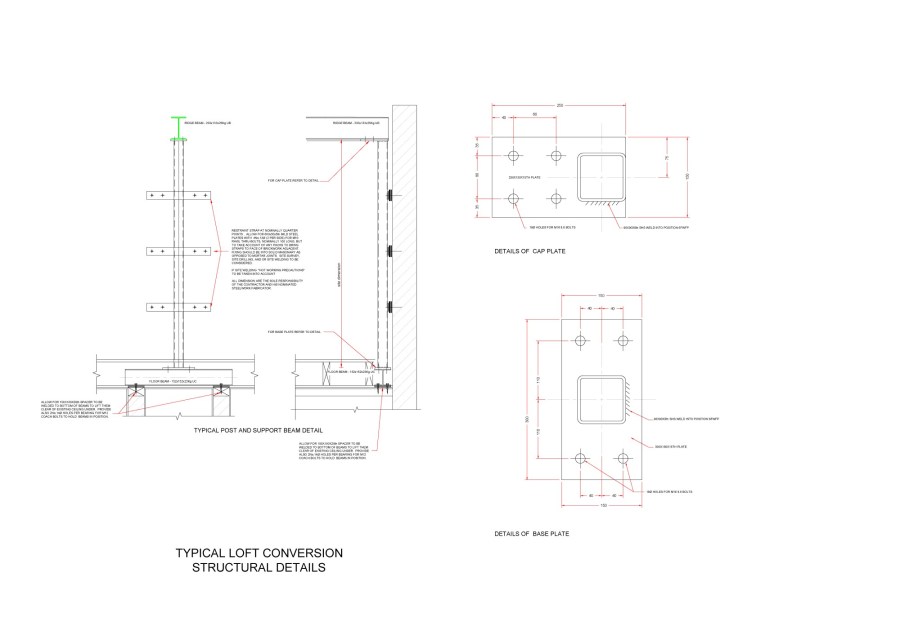 Robson Associates Architectural and Structural Design Practice Located in Windsor Berkshire - typical loft conversion structural details